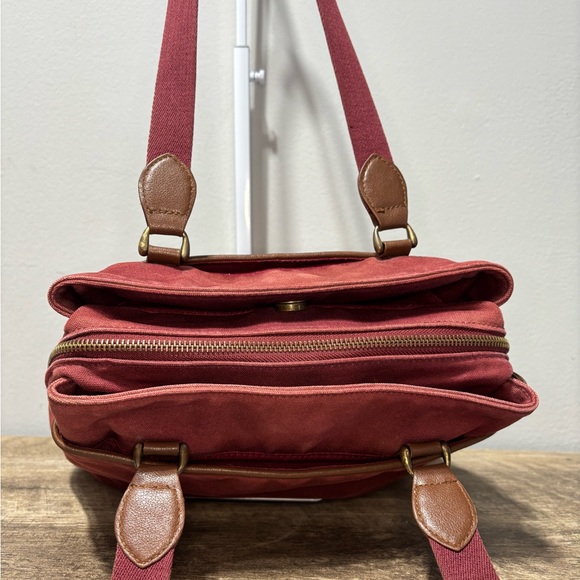 Etienne Aigner Deep Red Canvas Tote - Picture 8 of 13